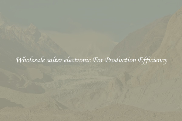 Wholesale salter electronic For Production Efficiency
