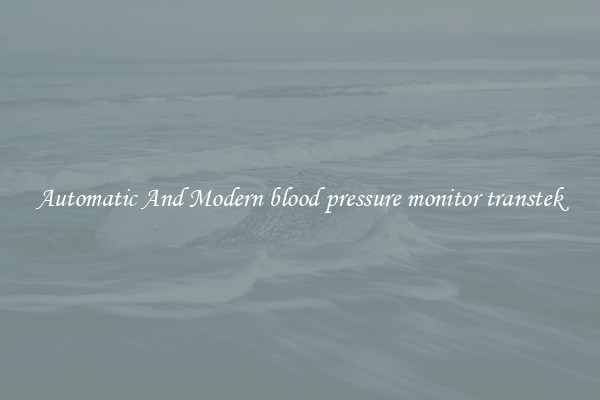 Automatic And Modern blood pressure monitor transtek
