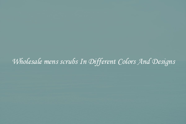 Wholesale mens scrubs In Different Colors And Designs