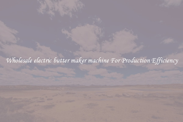 Wholesale electric butter maker machine For Production Efficiency