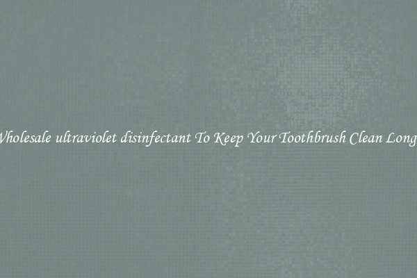 Wholesale ultraviolet disinfectant To Keep Your Toothbrush Clean Longer