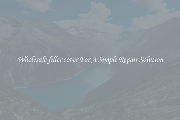Wholesale filler cover For A Simple Repair Solution
