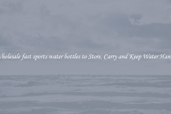Wholesale fast sports water bottles to Store, Carry and Keep Water Handy
