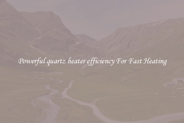 Powerful quartz heater efficiency For Fast Heating