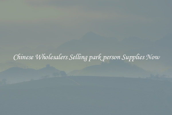 Chinese Wholesalers Selling park person Supplies Now