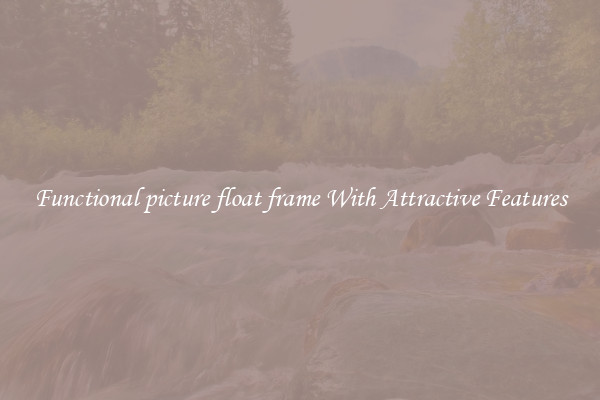Functional picture float frame With Attractive Features